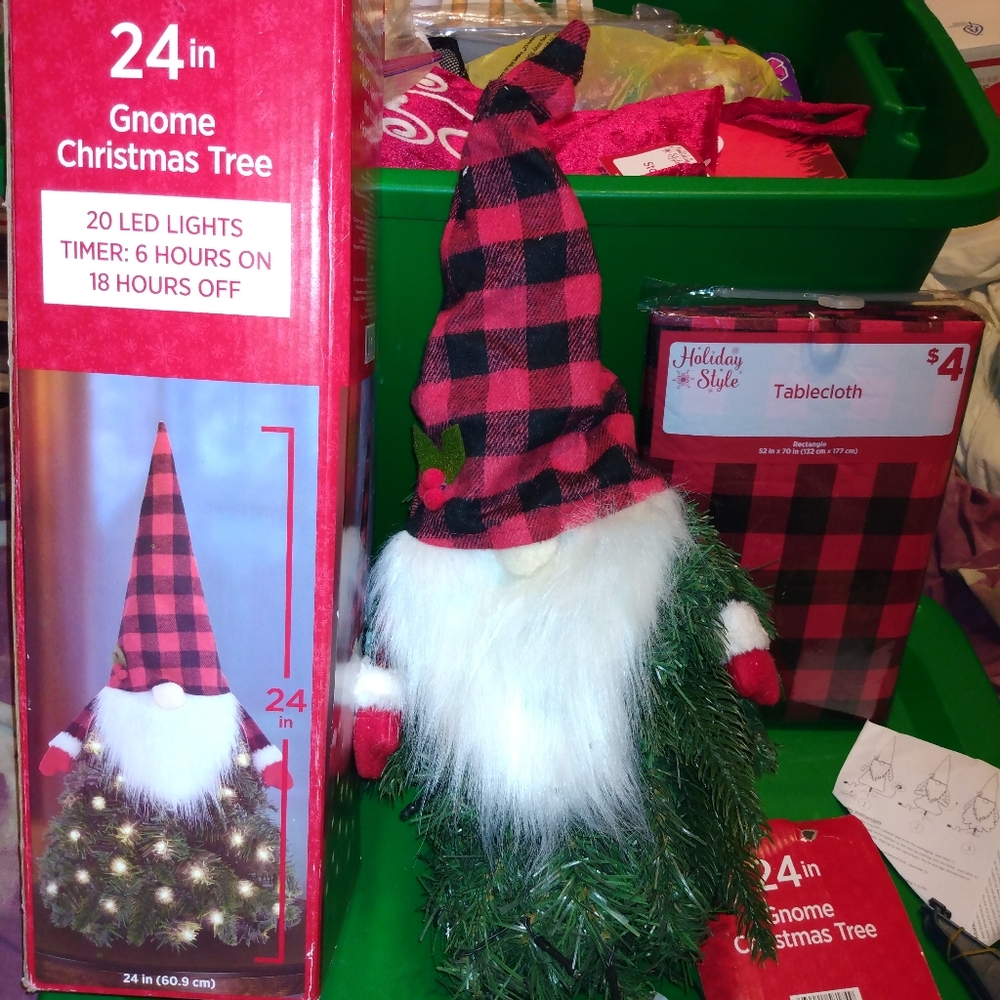 Holiday Style 24in Gnome Christmas Tree Bundle 🎄